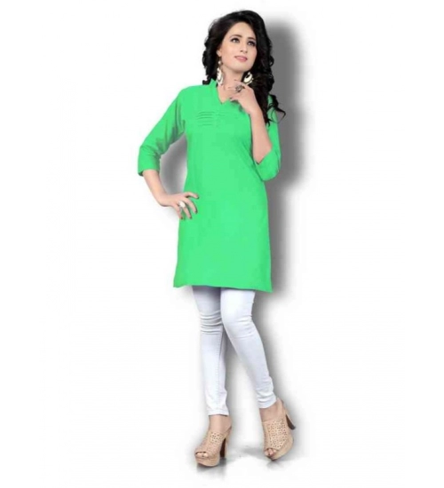 Women's Cotton Kurtis (Green, M)