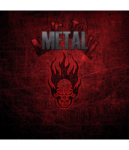 Metal Red Skull Mobile Case Cover