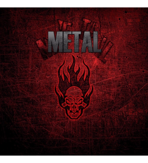 Metal Red Skull Mobile Case Cover