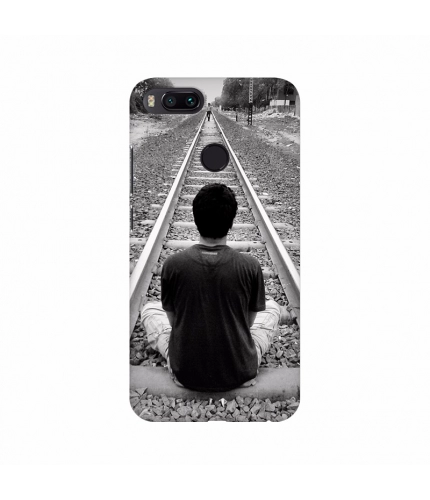 The Man Sitting in a Rail Track Mobile Case Cover