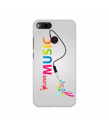 Love Music Colorful Text Mobile Case Cover