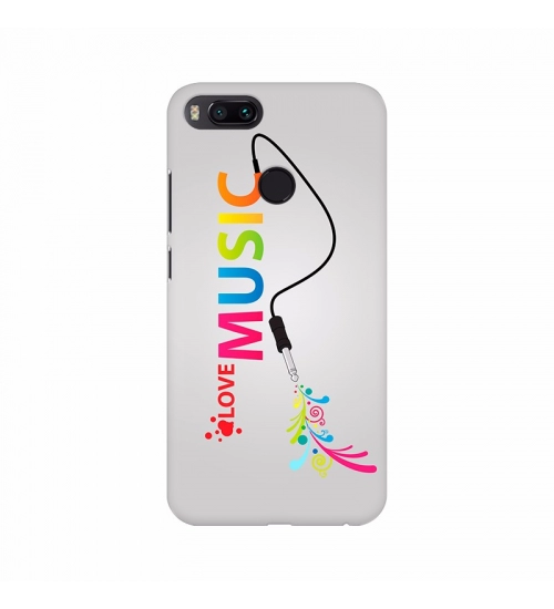 Love Music Colorful Text Mobile Case Cover