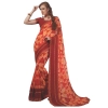 Womens Georgette Digital Printed Saree (Red, 6.25 Mtr)