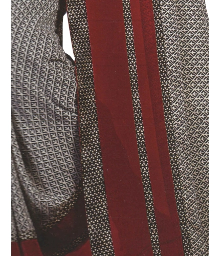 Womens Georgette Digital Printed Saree (Grey, Red, 6.25 Mtr) Womens Georgette Digital Printed Saree (Grey, Red, 6.25 Mtr)