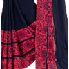 Womens Georgette Digital Printed Saree (Navy Blue, 6.25 Mtr) Womens Georgette Digital Printed Saree (Navy Blue, 6.25 Mtr)