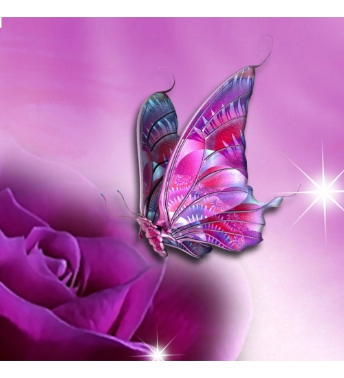 Lavender Butterfly with cool Background Mobile Case Cover