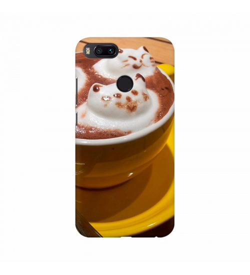 Coffee Creamy Cat Design Mobile Case Cover