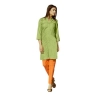 Women's Cotton Kurtis (Green, L)