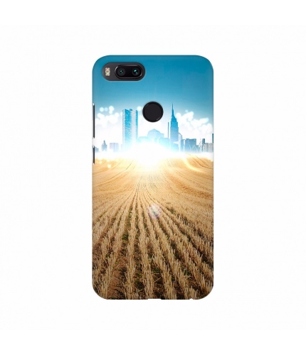 Wheat Land and city landscapes Mobile case cover