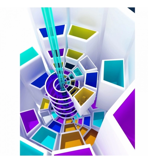 Multicolor 3D Boxes Mobile Case Cover