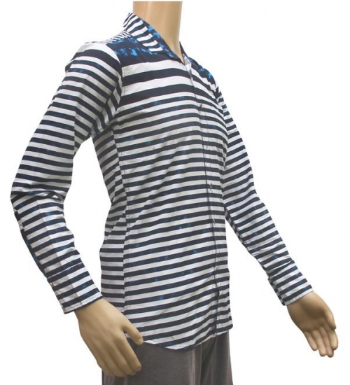 Mens Cotton Casual Men Shirts (Blue, White, XS)