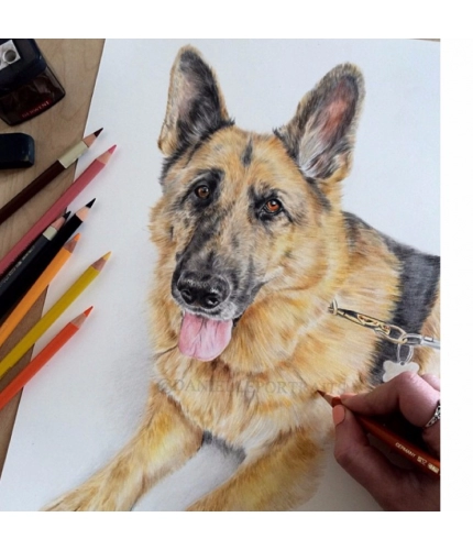 Dog Paper Drawing Effect Mobile Case Cover