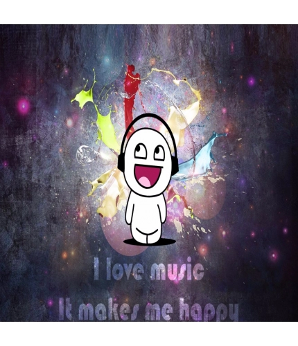 I love Music Be happy Mobile Case Cover