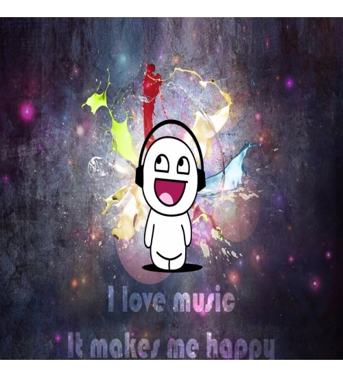 I love Music Be happy Mobile Case Cover