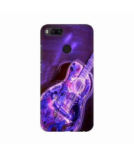 Purple Color Lighting Guitar Mobile Case Cover