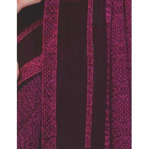 Generic Womens Georgette Digital Printed Saree (Purple, 6.25 Mtr)