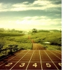 Digital Art Green Village and Race track Mobile Case Cover Digital Art Green Village and Race track Mobile Case Cover