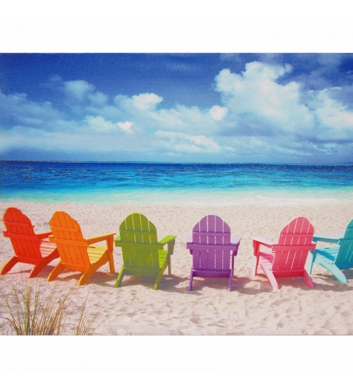 Empty Ocean and Colorful Chairs Mobile Case Cover
