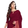 Womens Geogrette Saree with Blouse Digital Printed Saree (Maroon, 6.25 Mtr) Womens Geogrette Saree with Blouse Digital Printed Saree (Maroon, 6.25 Mtr)