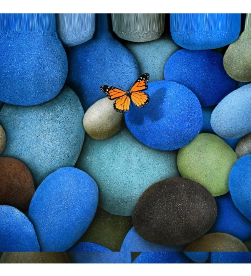 Colorful Stones and butterfly Mobile Case Cover