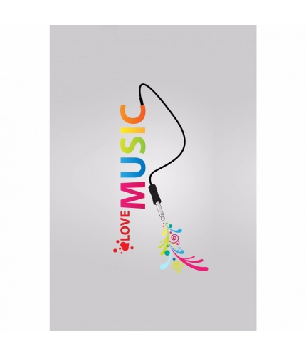 Love Music Colorful Text Mobile Case Cover