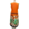 Women's Synthetic Kurtis (Orange, Multi, L) Women's Synthetic Kurtis (Orange, Multi, L)