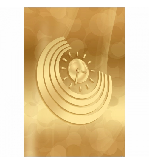 Golden Curve Clock Mobile Case Cover