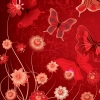 Redish Butterfly and flower wallpaper Mobile case cover Redish Butterfly and flower wallpaper Mobile case cover