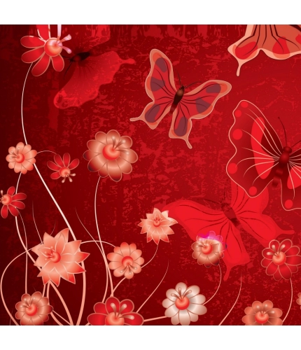 Redish Butterfly and flower wallpaper Mobile case cover Redish Butterfly and flower wallpaper Mobile case cover