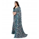 Women's Georgette Printed Saree With Unstitched Blouse 5.5Mtr (Sky Blue) Women's Georgette Printed Saree With Unstitched Blouse 5.5Mtr (Sky Blue)
