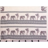 Women's Linen Cotton Printed Saree With Unstitched Blouse 5.5Mtr (Off White)