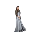 Women's Satin Solid Saree With Unstitched Blouse 5.5Mtr (Grey)