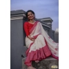 Women's Soft Lilan Printed Saree With Unstitched Blouse 5.5Mtr (White) Women's Soft Lilan Printed Saree With Unstitched Blouse 5.5Mtr (White)