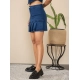 Women's Denim Washed Buttoned Skirt (Blue) Women's Denim Washed Buttoned Skirt (Blue)
