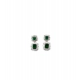 Women's Brass Silver Plated Pendant Set (Green)