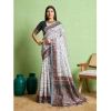 Women's Silk Blend Printed Saree With Unstitched Blouse 5.5Mtr (Grey) Women's Silk Blend Printed Saree With Unstitched Blouse 5.5Mtr (Grey)