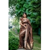 Women's Faux_Banarasi Lining Pattern Saree With Unstitched Blouse 5.5Mtr (Light_Brown) Women's Faux_Banarasi Lining Pattern Saree With Unstitched Blouse 5.5Mtr (Light_Brown)