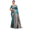 Women's Banarasi Silk Printed Saree With Unstitched Blouse 5.5Mtr (Sea Green) Women's Banarasi Silk Printed Saree With Unstitched Blouse 5.5Mtr (Sea Green)