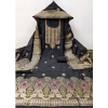 Women's Banarasi Silk Printed Unstitched Salwar Suit Material With Dupatta (Black, 3Mtrs) Women's Banarasi Silk Printed Unstitched Salwar Suit Material With Dupatta (Black, 3Mtrs)