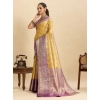 Women's Faux_Banarasi_Silk Woven Saree With Unstitched Blouse 5.5Mtr (Yellow) Women's Faux_Banarasi_Silk Woven Saree With Unstitched Blouse 5.5Mtr (Yellow)