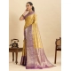 Women's Faux_Banarasi_Silk Woven Saree With Unstitched Blouse 5.5Mtr (Yellow) Women's Faux_Banarasi_Silk Woven Saree With Unstitched Blouse 5.5Mtr (Yellow)