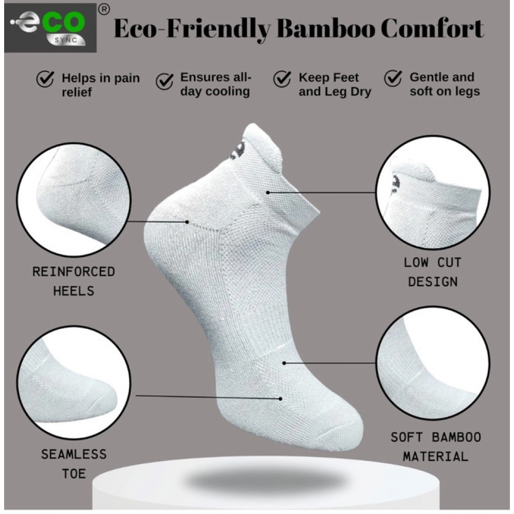 4_Pair Set Unisex Casual Cotton Printed Ankle Length Socks (Multicolor)