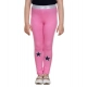 Girl's Cotton Lycra Star Print Elasticated Leggings (Pink) Girl's Cotton Lycra Star Print Elasticated Leggings (Pink)