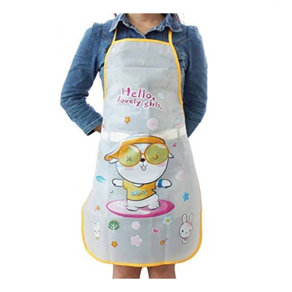Pack of 2_Printed Waterproof Kitchen Apron with Pockets for kids– (Color: Assorted )