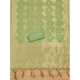 Women's Banarasi Silk Printed Unstitched Salwar Suit Material With Dupatta (Pista, 3Mtrs)