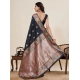 Women's Faux_Banarasi_Silk Woven Saree With Unstitched Blouse 5.5Mtr (Black)