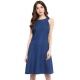 Women's Denim Solid Sleeveless Dress (Blue) Women's Denim Solid Sleeveless Dress (Blue)