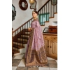 Women's Silk Blend Booti Work Ready to wear Saree With Unstitched Blouse 5.5Mtr (Lavender)