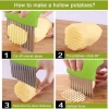 Pack Of_5 Wave Shape Stainless Steel Potato Cutter And Slicer – (Color: Assorted )