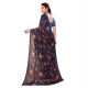 Women's Georgette Printed Saree With Unstitched Blouse 5.5Mtr (Blue) Women's Georgette Printed Saree With Unstitched Blouse 5.5Mtr (Blue)